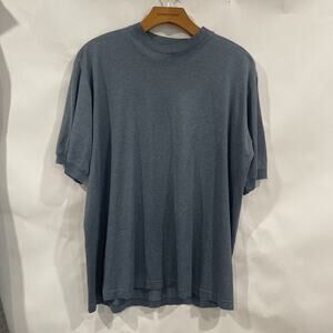 Tricots St Raphael T-Shirt Men Sz S Mineral Blue Crewneck Short Sleeve FLAW